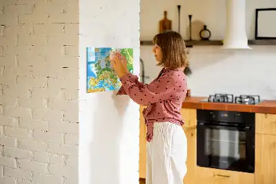 Mappa geografica del mondo lavagna magnetica per disegnare