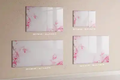 Lavagna magnetica decorata con fiori sbocciati