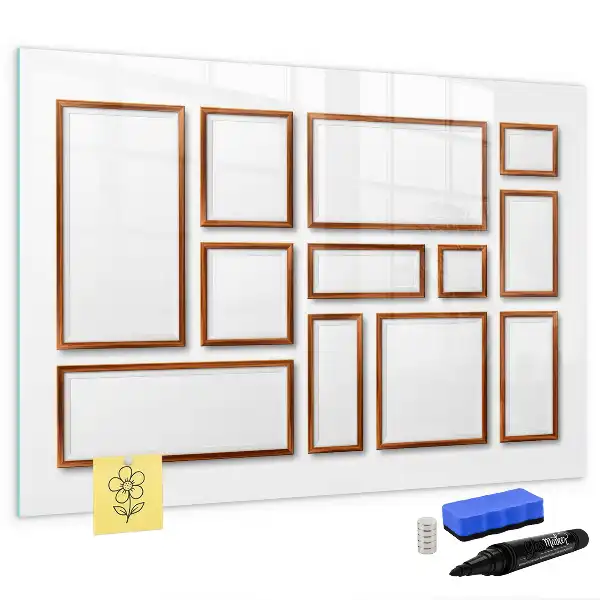 Lavagna magnetica per disegnare con cornice in legno