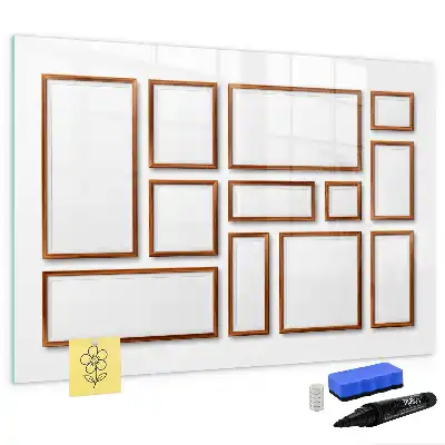 Lavagna magnetica per disegnare con cornice in legno