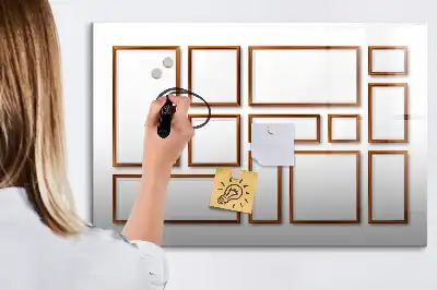 Lavagna magnetica per disegnare con cornice in legno