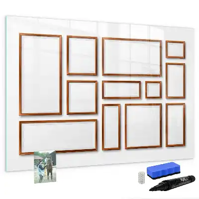 Lavagna magnetica per disegnare con cornice in legno