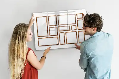 Lavagna magnetica per disegnare con cornice in legno