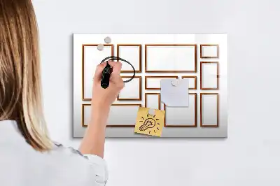 Lavagna magnetica per disegnare con cornice in legno