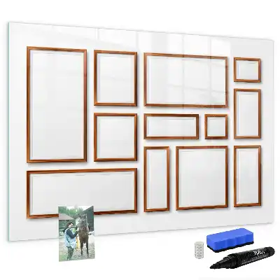 Lavagna magnetica per disegnare con cornice in legno