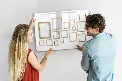 Lavagna magnetica con cornice in legno