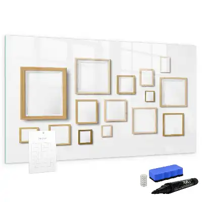 Lavagna magnetica con cornice in legno