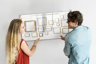 Lavagna magnetica con cornice in legno