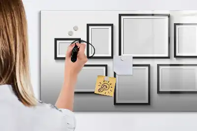 Lavagna magnetica per disegnare con cornice nera