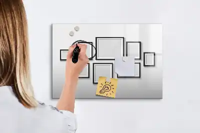Lavagna magnetica per disegnare con cornice nera