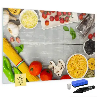 Lavagna magnetica per scrivere ingredienti