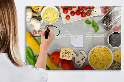 Lavagna magnetica per scrivere ingredienti
