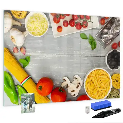 Lavagna magnetica per scrivere ingredienti
