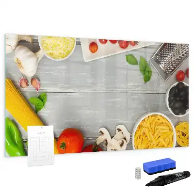 Lavagna magnetica per scrivere ingredienti