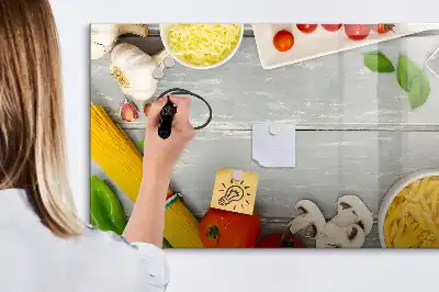 Lavagna magnetica per scrivere ingredienti