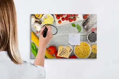 Lavagna magnetica per scrivere ingredienti