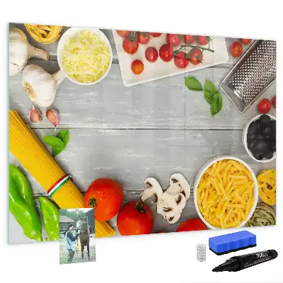 Lavagna magnetica per scrivere ingredienti