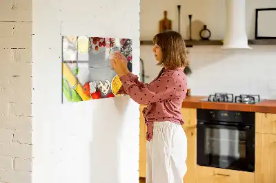 Lavagna magnetica per scrivere ingredienti