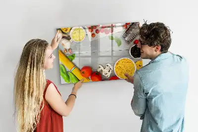 Lavagna magnetica per scrivere ingredienti