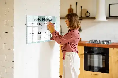 Pianificatore dei pasti lavagna magnetica per scrivere