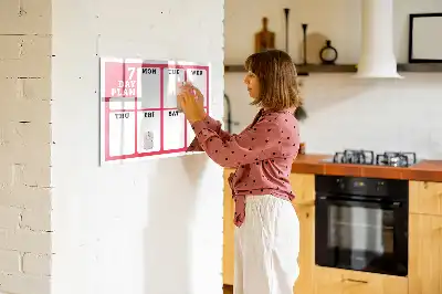 Lavagna magnetica per scrivere pianificatore settimanale