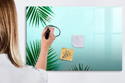Lavagna magnetica per disegnare motivo foglie di palma