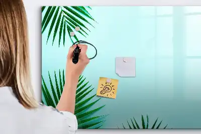 Lavagna magnetica per disegnare motivo foglie di palma