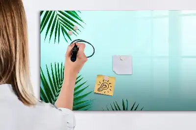 Lavagna magnetica per disegnare motivo foglie di palma