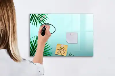 Lavagna magnetica per disegnare motivo foglie di palma
