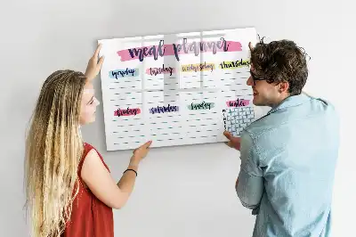 Lavagna magnetica per scrivere menu settimanale
