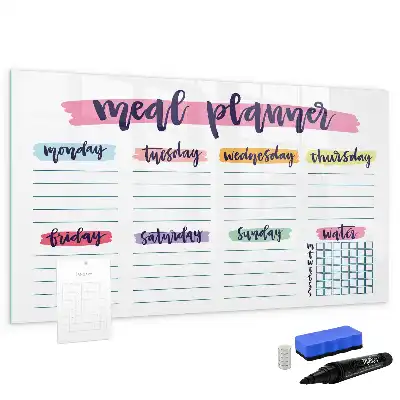 Lavagna magnetica per scrivere menu settimanale