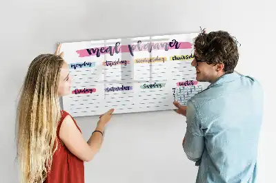 Lavagna magnetica per scrivere menu settimanale
