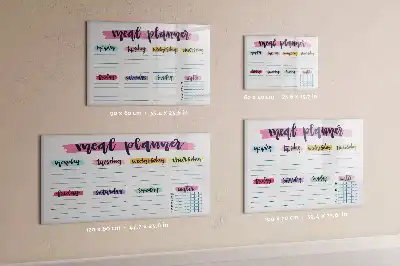 Lavagna magnetica per scrivere menu settimanale