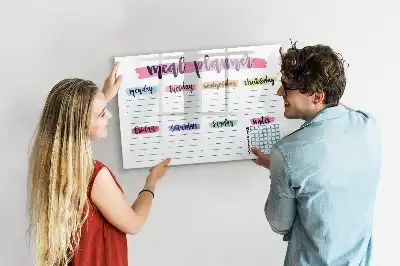 Lavagna magnetica per scrivere menu settimanale