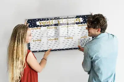 Lavagna magnetica per pianificazione pasti modello stellare