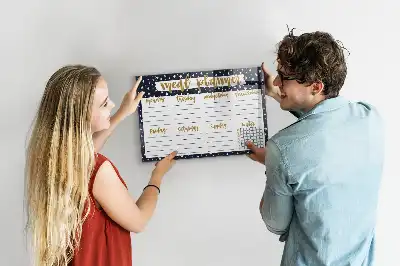 Lavagna magnetica per pianificazione pasti modello stellare