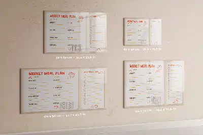 Lavagna magnetica per disegnare con design retro per pianificare i pasti