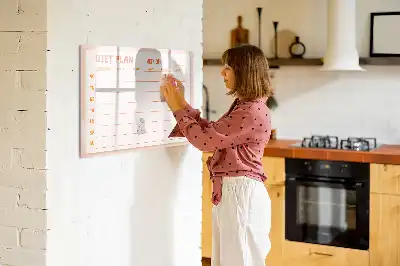 Pianificatore dei pasti settimanale lavagna magnetica per disegnare