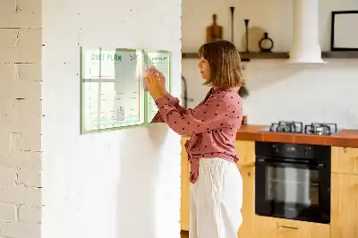 Lavagna magnetica per menù settimanale per scrivere