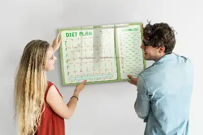 Lavagna magnetica per menù settimanale per scrivere
