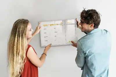 Lavagna magnetica per disegnare per la programmazione dei pasti