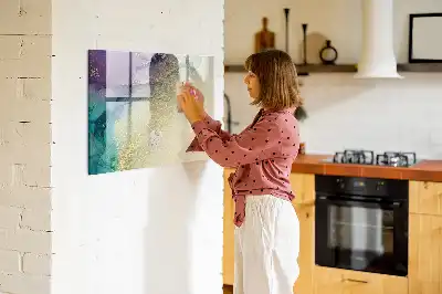 Lavagna magnetica per disegnare motivo astrazione elegante