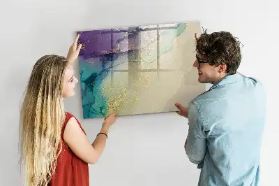 Lavagna magnetica per disegnare motivo astrazione elegante