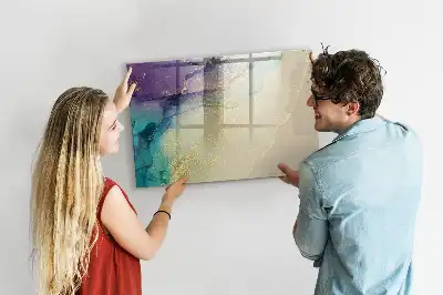 Lavagna magnetica per disegnare motivo astrazione elegante