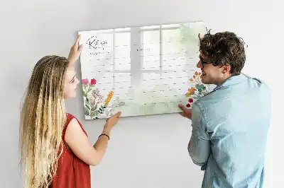 Lavagna magnetica per disegnare con spazio per ricette