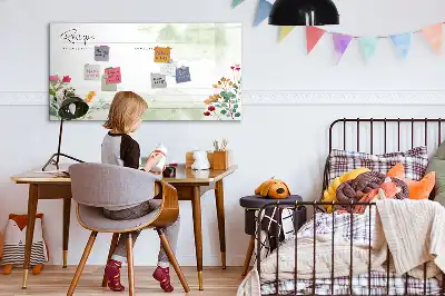 Lavagna magnetica per disegnare con spazio per ricette