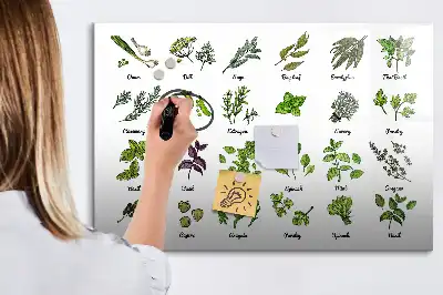 Lavagna magnetica per disegnare motivo specie di alberi