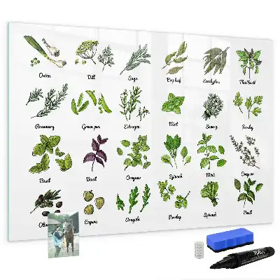 Lavagna magnetica per disegnare motivo specie di alberi