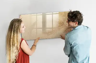 Lavagna magnetica per disegnare con motivo a foglie astratte