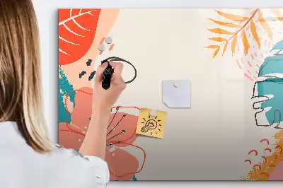 Lavagna magnetica per disegnare motivo piante hawaiane